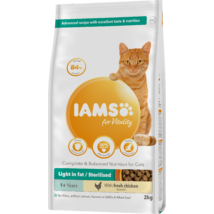 IAMS for Vitality zsírszegény macskatáp elhízásra hajlamos macskáknak friss csirkével 2Kg