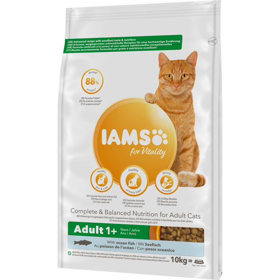 IAMS for Vitality száraz táp felnőtt macskáknak tengeri hallal 10Kg