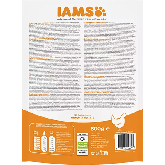 IAMS Advanced Nutrition száraz táp kifejezetten kölyökmacskáknak friss csirkével 800g